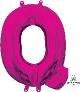 16" Airfill Only Letter "Q" Pink Foil Balloon