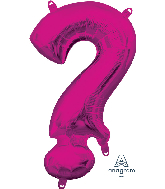 16" Airfill Only Symbol " ? " Pink Foil Balloon