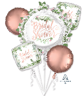 Bouquet Love & Leaves Bridal Shower Foil Balloon