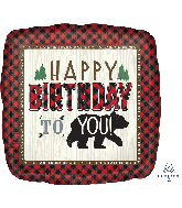 28" Jumbo Little Lumberjack Birthday Foil Balloon