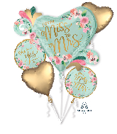 Bouquet From Miss to Mrs. Mint to Be Foil Balloon
