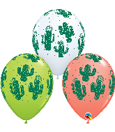 11" Latex Balloons Cactuses (50 Per Bag)