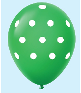 11" Polka Dots Latex Balloons (25 Count) Green