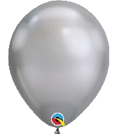 11" Chrome Silver 25 Count Qualatex Latex Balloons