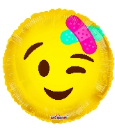 18" Smiley With Bandage Foil Balloon