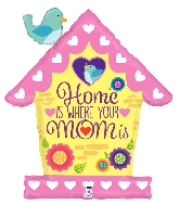 33" Shape Birdhouse Mom Foil Balloon