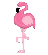 5' (two pre-attached balloons)  Flamingo Foil Balloon