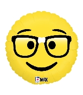 18" MAX Float Balloon Emoji Nerd Foil Balloon