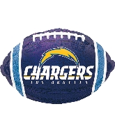 17" NFL Football Los Angeles Chargers Junior Shape Foil Balloon