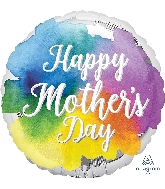 18" Happy Mother's Day Watercolor Foil Balloon