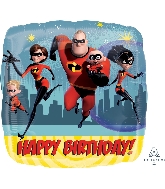 18" The Incredibles Happy Birthday Foil Balloon