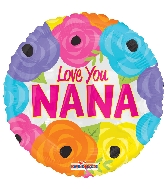 18" I Love You Nana Foil Balloon