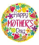 18" Happy Mother's Day Citric GelliBean Foil Balloon