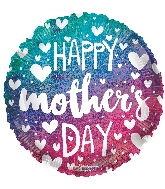 18" Mother's Day Gradient Holographic Foil Balloon