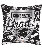 18" Congrats Grad Shield Foil Balloon