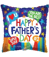 9" Airfill Only Father's Day Messages Foil Balloon