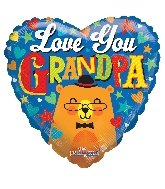 18" Love You Grandpa Bear Foil Balloon