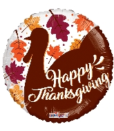 18" Thanksgiving Turkey Foil Balloon