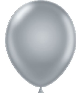 17" Pearl Silver Tuftex Latex Balloons 50 Per Bag