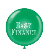 36" Tuftex Latex Balloon 2 Count Easy Finance (Green)
