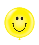 36" Tuftex Latex Balloon 2 Count Smiley Face (Yellow)