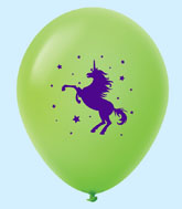 11" Unicorn Latex Balloons (25 Count) Lime Green