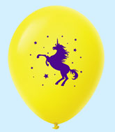 11" Unicorn Latex Balloons (25 Count) Yellow