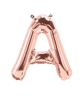 16" Airfill Only Letter A - Rose Gold Letter Foil Balloon
