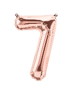 16" Airfill Only Number 7 - Rose Gold Number Foil Balloon