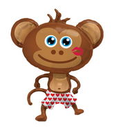 41" Foil Balloon Hunky Monkey