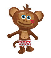 14" Hunky Monkey Airfill Only Balloon Includes Cup and Stick.