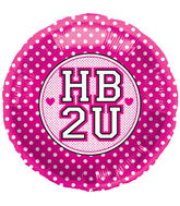 18" Foil Balloon HB2U Pink Dots