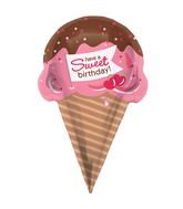 37" Foil Balloon Packaged Sweet Birthday Ice Cream Cone
