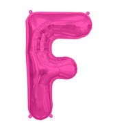 34" Northstar Brand Packaged Letter F - Magenta Foil Balloon