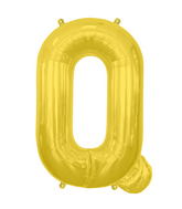 34" Northstar Brand Packaged Letter Q - Gold Foil Balloon