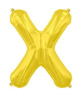 34" Northstar Brand Packaged Letter X - Gold Foil Balloon