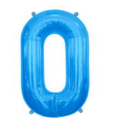 34" Northstar Brand Packaged Letter O - Blue Foil Balloon