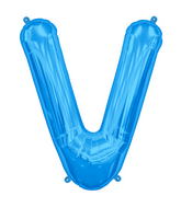 34" Northstar Brand Packaged Letter V - Blue Foil Balloon