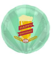 18" Foil Balloon Happy Birthday Brew Packaged