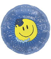 9" Airfill Only Spanish Grad Smile Face Foil Balloon