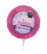 9" Airfill Only Spanish Grad Princess Foil Balloon