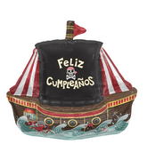 36" Foil Balloon Feliz Cumpleaños Pirate Ship