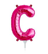 16" Airfill Only Self Sealing 16" Letter C - Magenta Foil Balloon