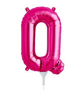 16" Airfill Only Self Sealing 16" Letter Q - Magenta Foil Balloon