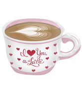 24" Foil Balloon Love You a Latte