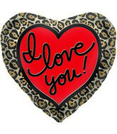 18" Foil Balloon Leopard Love