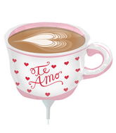 14" Airfill Only Foil Balloon Te Amo Latte Cup (Spanish)