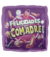 18" Foil Balloon Felicidades Comadre (Spanish)