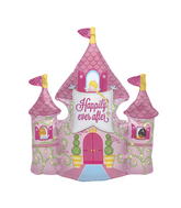 33" Foil Balloon Happily Ever After Castle
