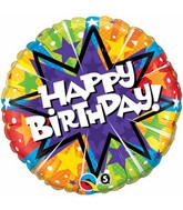 18" Birthday Radiant Blast Mylar Balloon